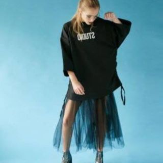 マウジー(moussy)のマウジー チュールスカート(ロングスカート)