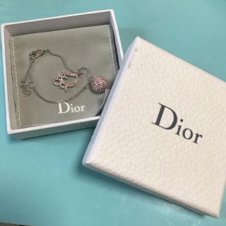 クリスチャンディオール(Christian Dior)のディオール ブレスレット ロゴ ピンク ビジュー (ブレスレット/バングル)