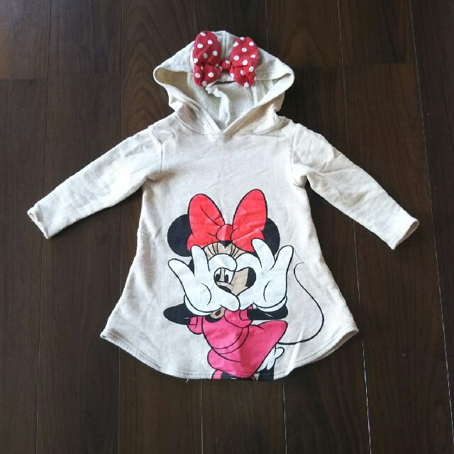 Disney(ディズニー)のミニーマウスワンピース キッズ/ベビー/マタニティのキッズ服女の子用(90cm~)(ワンピース)の商品写真