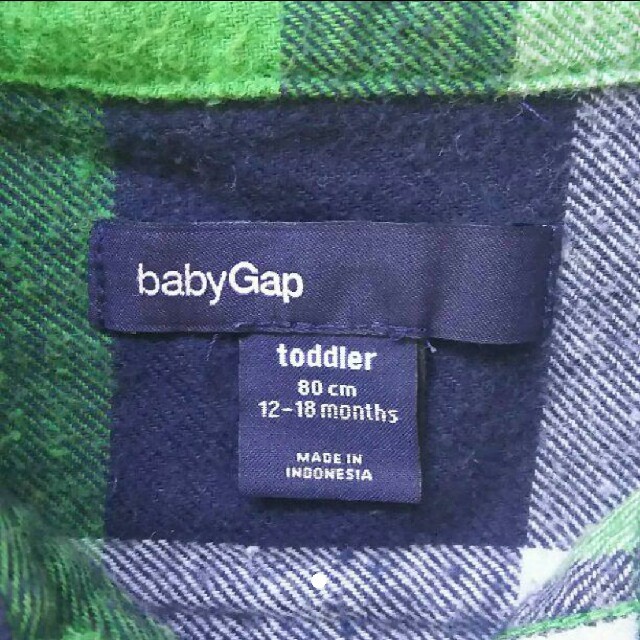 babyGAP(ベビーギャップ)のbabyGAP チェックシャツ 80㎝ キッズ/ベビー/マタニティのベビー服(~85cm)(シャツ/カットソー)の商品写真