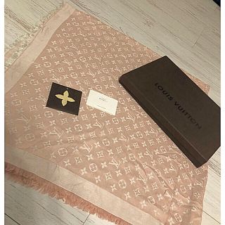 ルイヴィトン(LOUIS VUITTON)のルイヴィトン ストール ベージュローズ モノグラム(ストール/パシュミナ)