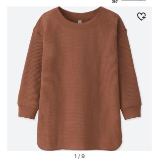 ユニクロ(UNIQLO)のワッフルクルーネックT(カットソー(長袖/七分))