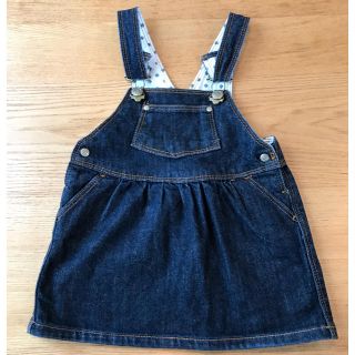 プチバトー(PETIT BATEAU)のプチバトー デニムジャンパースカート74㎝(ワンピース)