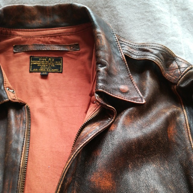 AVIREX(アヴィレックス)の【sale】アビレックス・ラムレザー・ブルゾン 革ジャン  メンズのジャケット/アウター(レザージャケット)の商品写真