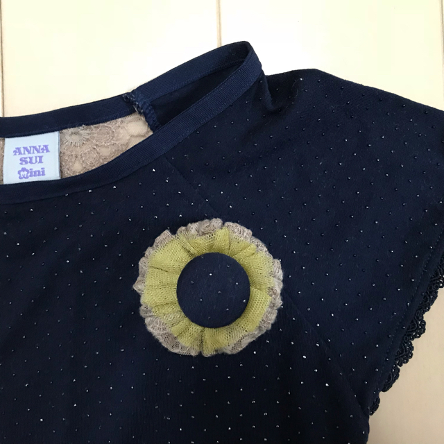 ANNA SUI mini(アナスイミニ)のアナスイミニバッグレースTシャツ キッズ/ベビー/マタニティのキッズ服女の子用(90cm~)(Tシャツ/カットソー)の商品写真