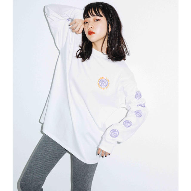 X-girl(エックスガール)のxgirlロングT レディースのトップス(Tシャツ(長袖/七分))の商品写真
