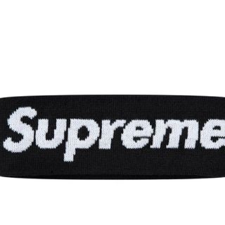 シュプリーム(Supreme)の【新品】Supreme New Era Big Logo Headband(黒)(ヘアバンド)