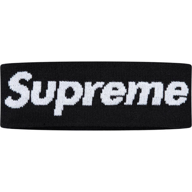 新品 Supreme New Era Big Logo Headband 黒