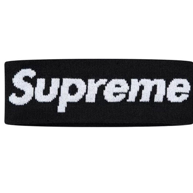 supreme new era big logo headband 黒