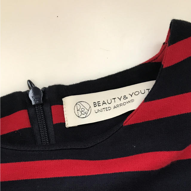 BEAUTY&YOUTH UNITED ARROWS(ビューティアンドユースユナイテッドアローズ)の【 美品 ユナイテッドアローズ 】ボーダー 長袖 赤 紺 レディースのトップス(Tシャツ(長袖/七分))の商品写真