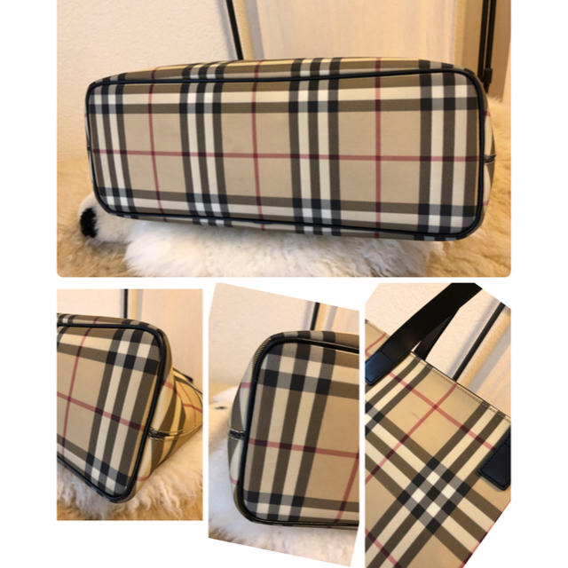 BURBERRY(バーバリー)の美品バーバリーBurberry高級レザー使いトートバッグ♫ レディースのバッグ(トートバッグ)の商品写真