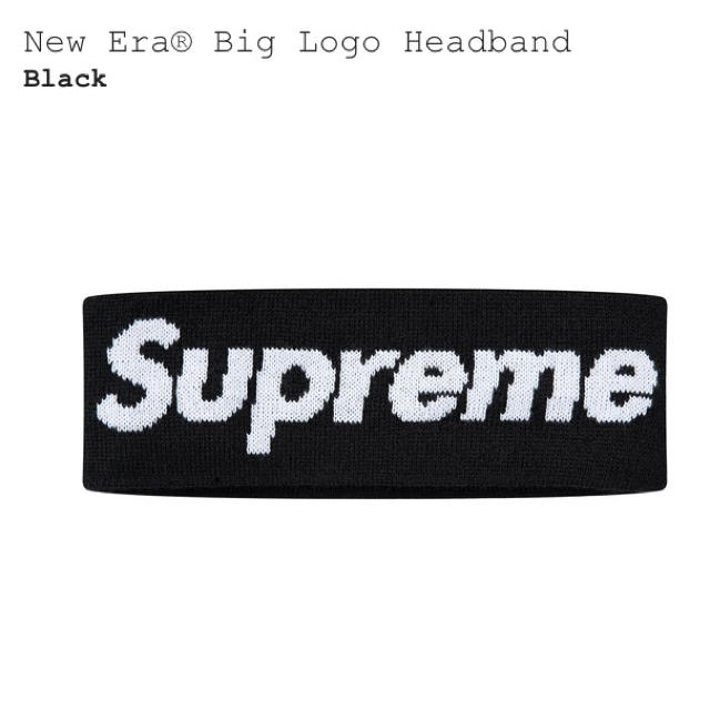 Supreme new era big logo headband black