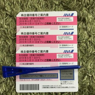 エーエヌエー(ゼンニッポンクウユ)(ANA(全日本空輸))のANA株主優待券３枚セット(その他)