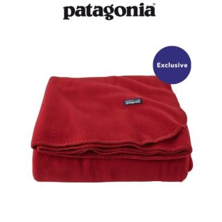 パタゴニア(patagonia)の新品 限定 パタゴニア シンチラ フリース ブランケット 特大 毛布 レッド(おくるみ/ブランケット)