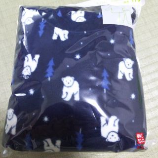 ユニクロ(UNIQLO)の【新品】ユニクロストレッチマイクロフリースパジャマ 110(パジャマ)