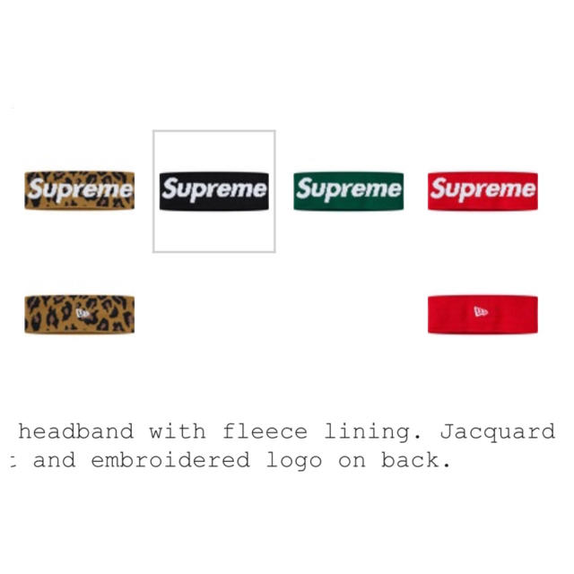 Supreme】新品 New Era Big Logo Headband(黒) Supreme】新品 New Era Big Logo Headband(黒)