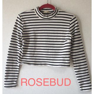 ローズバッド(ROSE BUD)のローズバッド☆ボーダーニット☆ショート丈(ニット/セーター)