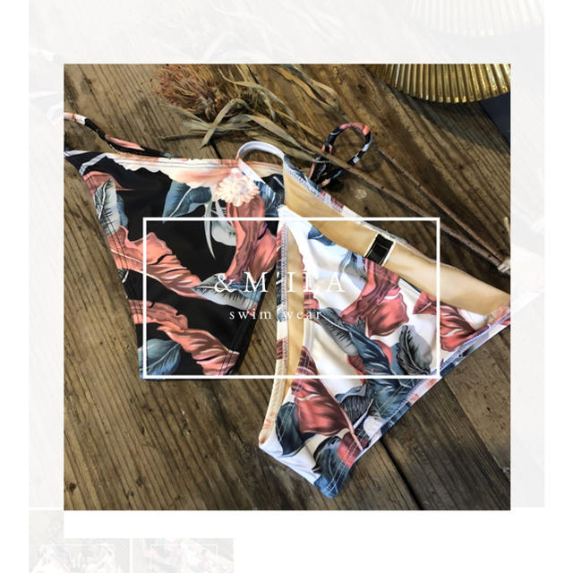 ALEXIA STAM(アリシアスタン)の＆M' ILA  flowertriangle ブラックM レディースの水着/浴衣(水着)の商品写真