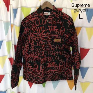 シュプリーム(Supreme)のL コムデギャルソン supreme  Printed Canvas Chore(カバーオール)