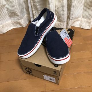 クロックス(crocs)のクロックス スリッポン ネイビー 新品 26cm(スリッポン/モカシン)