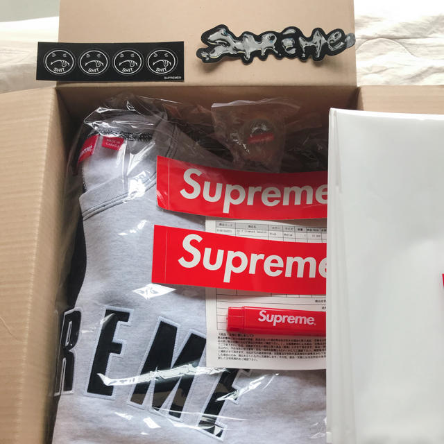 新品supreme split crewneck sweatshirtおまけ付き