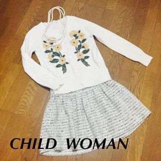 チャイルドウーマン(CHILD WOMAN)の【CHILD WOMAN】刺繍カーデ(ニット/セーター)