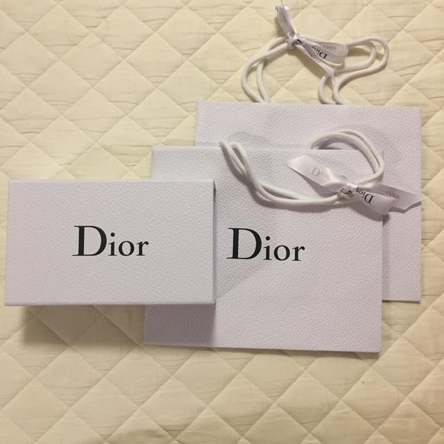 Dior(ディオール)のDior☆プレゼント用 箱&袋2枚 インテリア/住まい/日用品のオフィス用品(ラッピング/包装)の商品写真