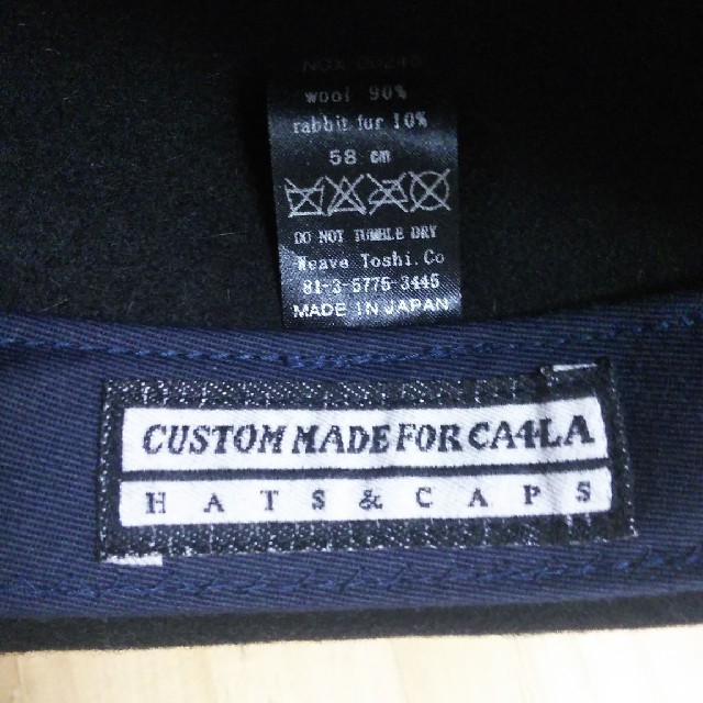 CA4LA(カシラ)のメンズハット黒 メンズの帽子(ハット)の商品写真