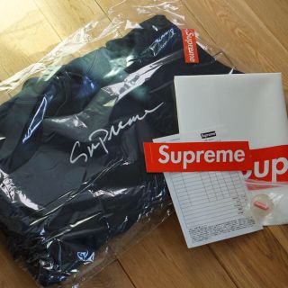 シュプリーム(Supreme)の［送料込］supreme classic script hooded ネイビー(パーカー)