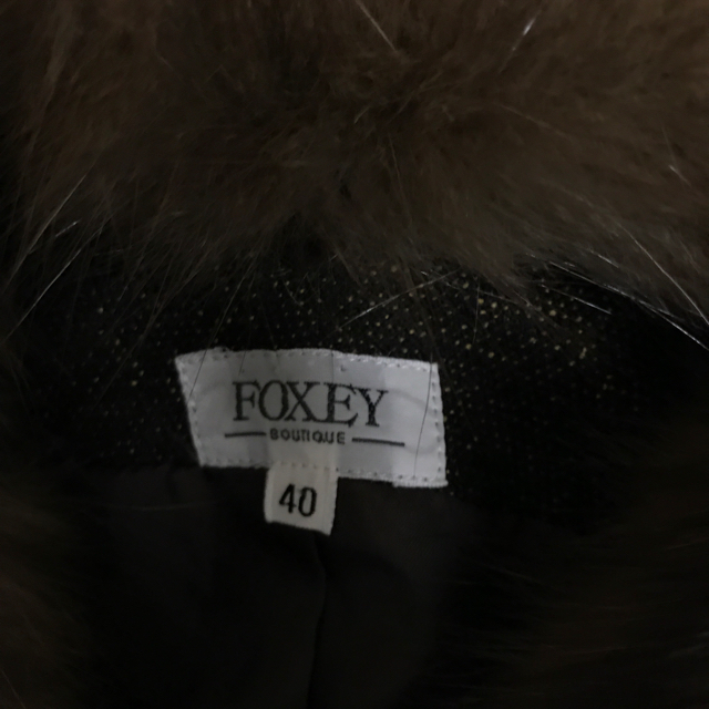 FOXEY(フォクシー)のフォクシー FOXEY ロシアンセーブル ミックスツイードファー ジャケット レディースのジャケット/アウター(テーラードジャケット)の商品写真