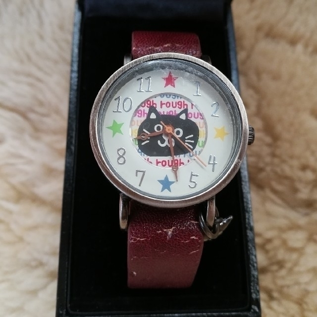 rough(ラフ)のrough(ラフ)◆腕時計(黒ネコちゃん) レディースのファッション小物(腕時計)の商品写真