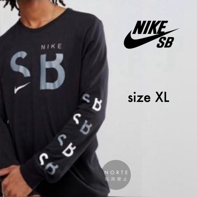 NIKE(ナイキ)の新品《XL/黒》NIKE SB DF BRND 長袖 Tシャツ ロンT メンズのトップス(Tシャツ/カットソー(七分/長袖))の商品写真