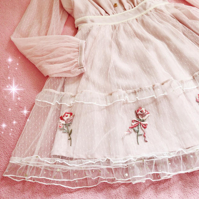 LIZ LISA♡星柄チュール刺繍ワンピ