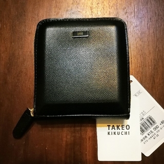 タケオキクチ(TAKEO KIKUCHI)のタケオキクチ　新品　メンズ　レザーウォレット(ブラック)(折り財布)
