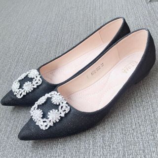 マノロブラニク(MANOLO BLAHNIK)のぴょんきち様 マノロブラニク風 フラットパンプス(ハイヒール/パンプス)