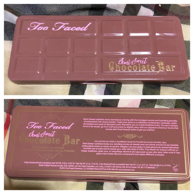 Too Faced(トゥフェイス)のChocolate Bar アイシャドウ 16色 too  faced コスメ/美容のベースメイク/化粧品(アイシャドウ)の商品写真