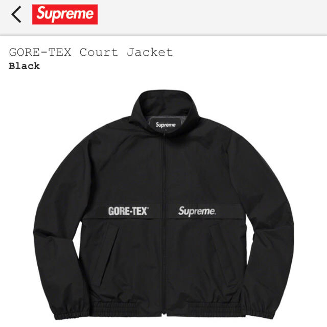 シュプリーム  GORE-TEX Court Jacket SmallBlackSIZE