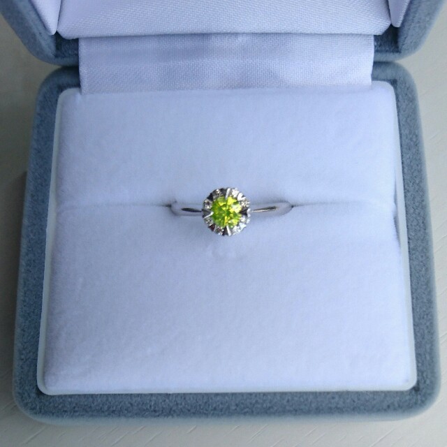 イエローグリーンダイヤモンド リング アップルグリーンダイヤモンド レディースのアクセサリー(リング(指輪))の商品写真