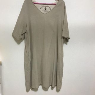 美品☆大きいサイズ☆麻混ワンピース4L(ひざ丈ワンピース)