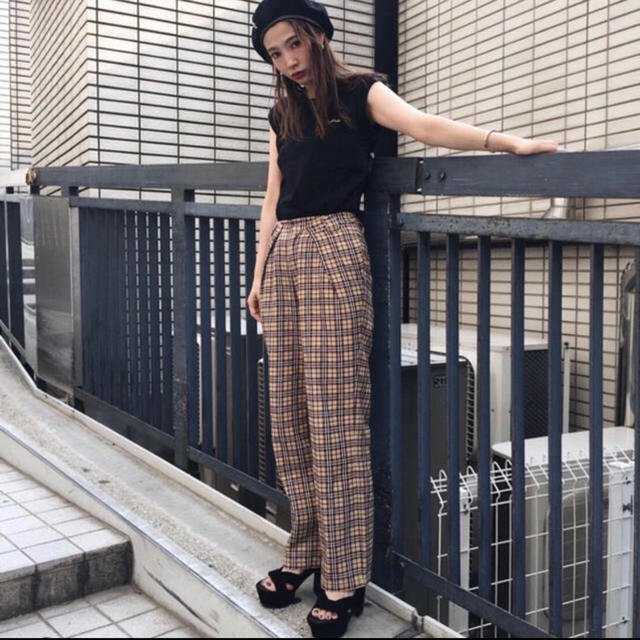 安価 moussy チェック パンツ デニム/ジーンズ