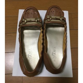 ダイアナ(DIANA)の週末限定値下げ★美品♫ダイアナのフラットシューズ★23.5㎝★(バレエシューズ)