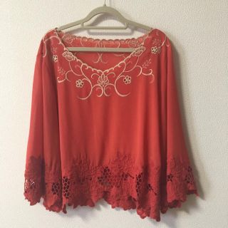 ダブルクローゼット(w closet)のwcloset オレンジトップス(シャツ/ブラウス(長袖/七分))