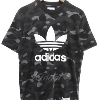 アベイシングエイプ(A BATHING APE)のBAPE × adidas コラボ Tシャツ XS カモブラック 黒 新品未使用(Tシャツ/カットソー(半袖/袖なし))