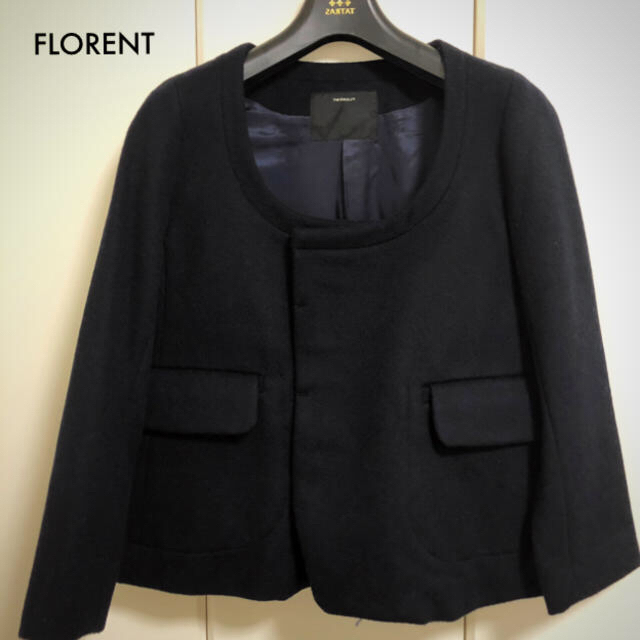 新品 未使用 FLORENT（フローレン）ノーカラーコートジャケット ショート丈