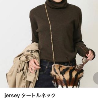 ドゥーズィエムクラス(DEUXIEME CLASSE)のドゥーズィエムクラス  jerseyタートル 茶(ニット/セーター)