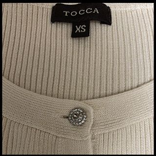 トッカ(TOCCA)のribbon様ご専用♡TOCCA トッカ♡ビジューボタン♡シルク リブ(カーディガン)