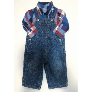 ベビーギャップ(babyGAP)のGAP ベビーギャップ オーバーオール シャツ 80(カバーオール)