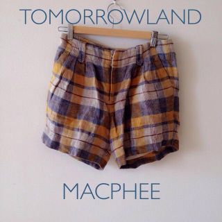 トゥモローランド(TOMORROWLAND)のMACPHEE♡チェックパンツ(ショートパンツ)