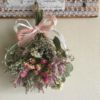 たまちゃん様専用♡ ドライフラワー スワッグ♡ 小さな薔薇のpink(ドライフラワー)