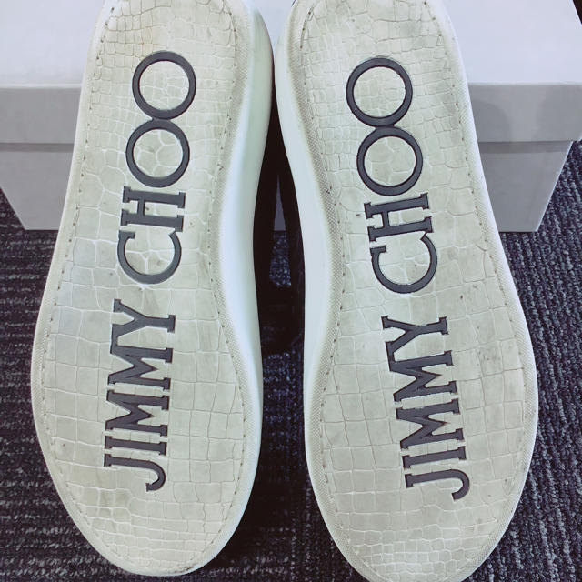 JIMMY CHOO black クロコ調エンボスドレザー